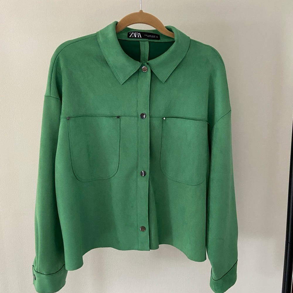Faux suede short jacket